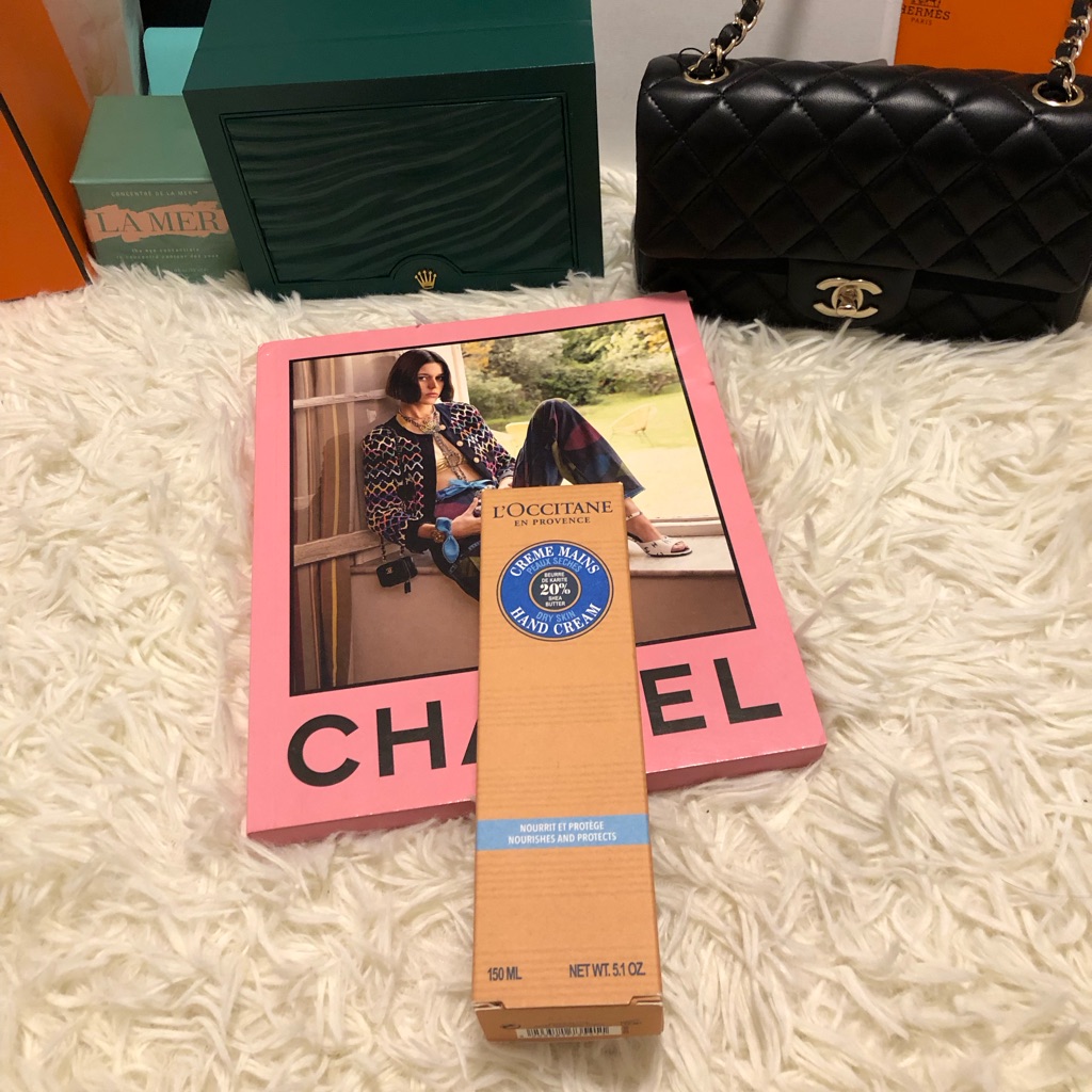 Loccitane Shea Butter Hand Cream  Natural And Blue Free Hermes Mystery Item